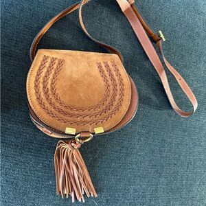 Chloe Camel brown Leather Crossbody Bag